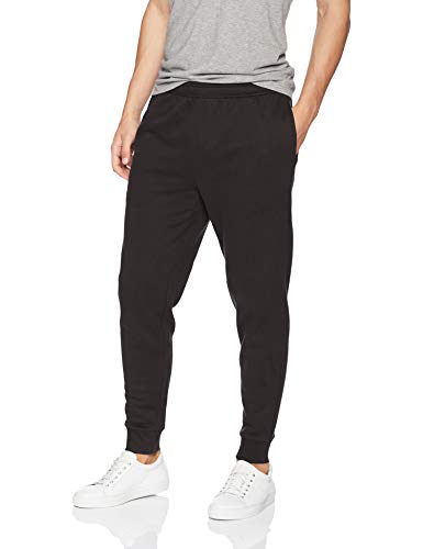 Amazon Essentials Men's Fleece Jogger Pant, Black, Medium Amazon Essentials Men's Fleece Jogger Pant, Black, Medium